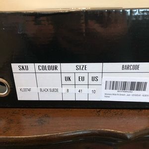 Black suede over the knee boots